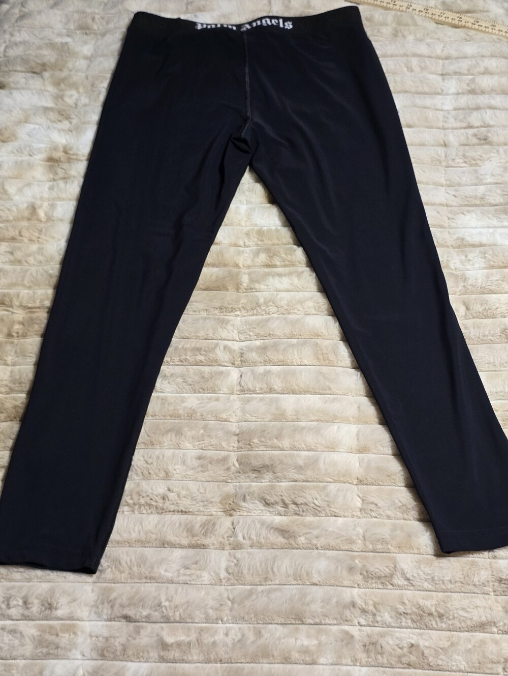 Palm Angels Black Logo Band Leggings Size XL